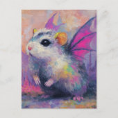 Adorable Hamster Dragon Postkarte (Vorderseite)