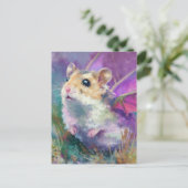 Adorable Hamster Dragon Postkarte (Stehend Vorderseite)