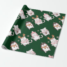 ADORABLE HAND DRAWN CHRISTMAS TIERGESCHENKE WRAPPI