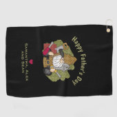 Adorable Handyman & Carpenter Garden Gnome Golfhandtuch (Horizontal)