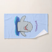 Adorable Happpoise Cartoon Illustration Badhandtuch Set (Handtuch)