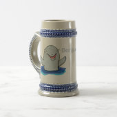 Adorable Happpoise Cartoon Illustration Bierglas (Vorderseite Links)