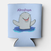 Adorable Happpoise Cartoon Illustration Dosenkühler (Vorderseite)