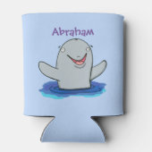 Adorable Happpoise Cartoon Illustration Dosenkühler (Rückseite)