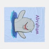 Adorable Happpoise Cartoon Illustration Fleecedecke (Vorderseite (Horizontal))
