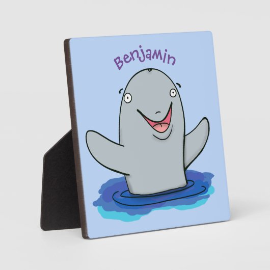 Adorable Happpoise Cartoon Illustration Fotoplatte (Vorderseite)