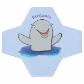 Adorable Happpoise Cartoon Illustration Fußball (Flach)