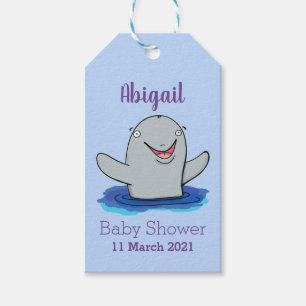 Adorable Happpoise Cartoon Illustration Geschenkanhänger