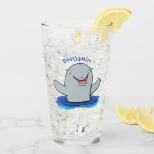 Adorable Happpoise Cartoon Illustration Glas