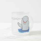 Adorable Happpoise Cartoon Illustration Mattglastasse (VorderseiteRechts)