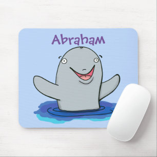 Adorable Happpoise Cartoon Illustration Mousepad