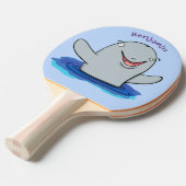 Adorable Happpoise Cartoon Illustration Tischtennis Schläger (Vorderseite)