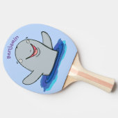 Adorable Happpoise Cartoon Illustration Tischtennis Schläger (Seitenansicht)