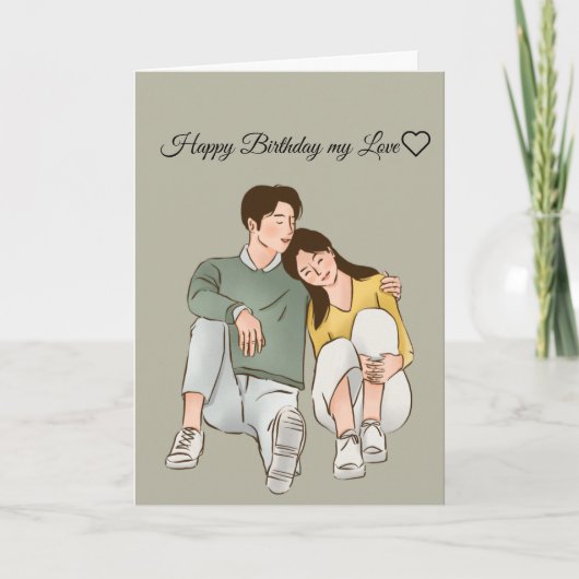 Adorable Happy Birthday Folded Grußkarte Karte (Vorderseite)