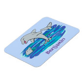 Adorable Happy Delphine Cartoon Illustration Magnet (Linke Seite)