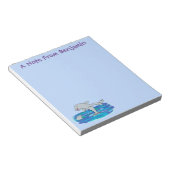 Adorable Happy Delphine Cartoon Illustration Notizblock (angewinkelt)