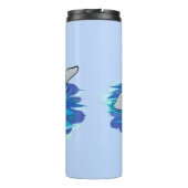 Adorable Happy Delphine Cartoon Illustration Thermosbecher (Rückseite)