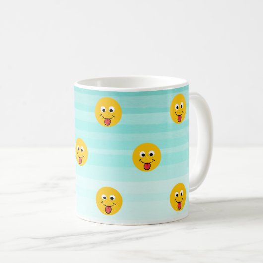 Adorable Happy Emoji Face-Sei immer glücklich Kaffeetasse (VorderseiteRechts)