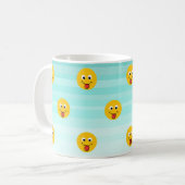 Adorable Happy Emoji Face-Sei immer glücklich Kaffeetasse (Vorderseite Links)