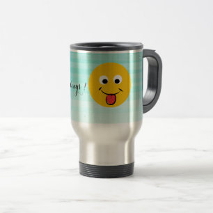 Adorable Happy Emoji Face-Sei immer glücklich Reisebecher