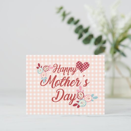 Adorable Happy Mother Day | Postkarte (Stehend Vorderseite)