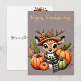 Adorable Happy Thanksgiving Hirsche Wasserfarbenka