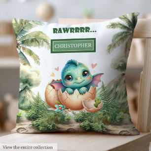 Adorable Hatch bald Baby Dinosaur Custom Kissen