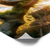 Adorable Hazel Dormouse in a Woodland Tree Poster (Ecke)