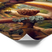 Adorable Hazel Dormouse in a Woodland Tree Poster (Ecke)