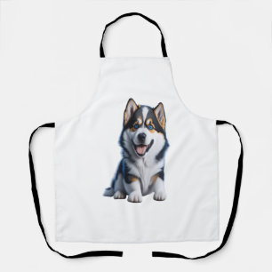 Adorable HD Alaskan Malamute Puppy Portrait - Embr Schürze