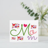 Adorable Hearts Mama Niedlich Postkarte (Stehend Vorderseite)