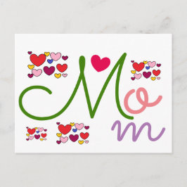 Adorable Hearts Mama Niedlich Postkarte