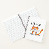 Adorable "Hello" Cat Notebook Notizblock (Innenseite)