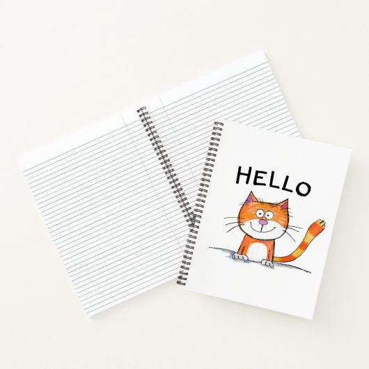 Adorable "Hello" Cat Notebook Notizblock (Innenseite)