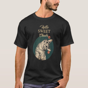 Adorable Hello Sweet Karo Cat Tabby Kitten Sayin T-Shirt
