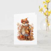 Adorable Herbstvögel alle Gelegenheiten Karte (Gelbe Blume)