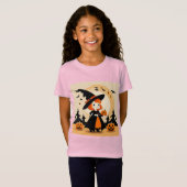 Adorable Hexe Holding Pumpkin T-Shirt (Vorne ganz)