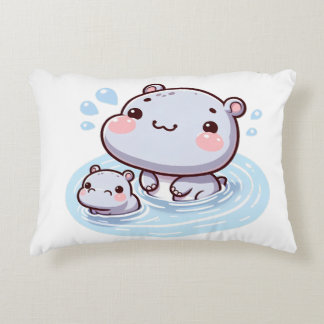 Adorable Hippo Family Cushi Dekokissen