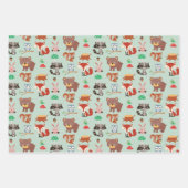 Adorable Hirsche und Waldtiere Geschenkpapier Set (Vorderseite 3)