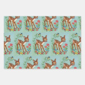 Adorable Hirsche und Waldtiere Geschenkpapier Set (Vorderseite 2)