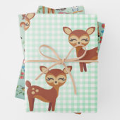 Adorable Hirsche und Waldtiere Geschenkpapier Set (Beispiel)