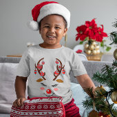 Adorable Hirschgesicht mit Ornamenten auf Antlern, Kleinkind T-shirt