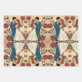 Adorable Hochzeitspaar in der Liebe Geschenkpapier Set (Vorderseite)