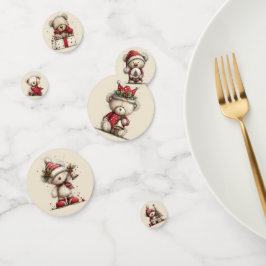 ADORABLE HOLIDAY CHRISTMAS TEDDY BEAR KONFETTI