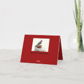 Adorable Holiday Titmouse Feiertagskarte (Rückseite)