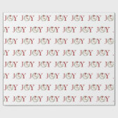Adorable Holiday Weihnachten Red JOY Wreath Gesche Geschenkpapier (Flach)