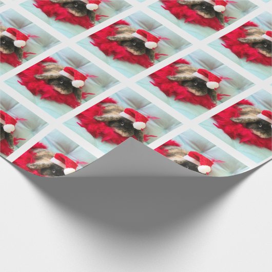 Adorable Holland Lop Weihnachtswrapping Paper Geschenkpapier (Ecke)