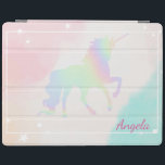 Adorable Holographic Unicorn Magical Stars Ombre iPad Hülle<br><div class="desc">Ein zauberhaftes Einhorn. Ein elegantes und raffiniertes Design.</div>