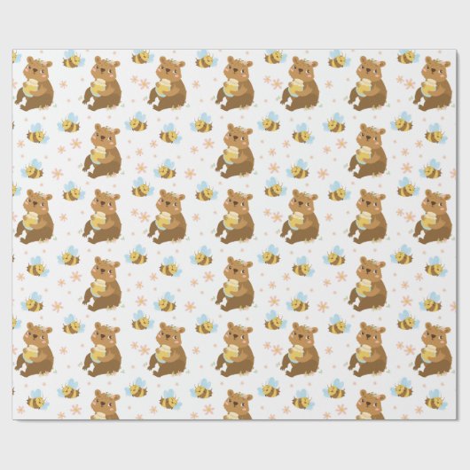 Adorable Honey Bears Geschenkpapier (Flach)