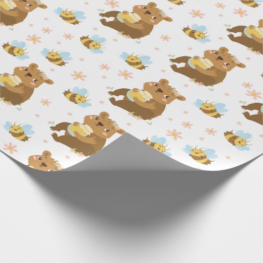Adorable Honey Bears Geschenkpapier (Ecke)